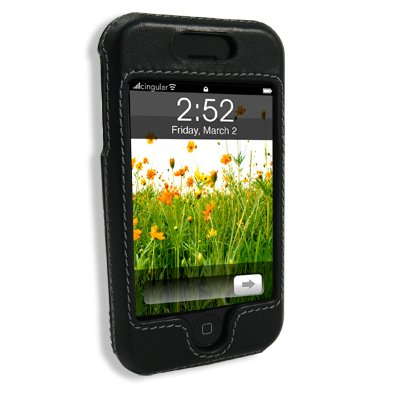 Incipio Executive Molded-Leather Hard Case for iPhone 1G (Black)