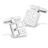 SS 1/100TW MNS SQ CUFF LINKS
