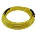 Coilhose Pneumatics PFE41004TY Flexeel Reinforced Polyurethane Air Hose, 1/4-Inch ID, 100-Foot Length with (2) 1/4-Inch MPT Reusable Strain Relief Fittings, Transparent Yellow