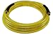 Coilhose Pneumatics PFE40504TY Flexeel Reinforced Polyurethane Air Hose, 1/4-Inch ID, 50-Foot Length with (2) 1/4-Inch MPT Reusable Strain Relief Fittings, Transparent Yellow