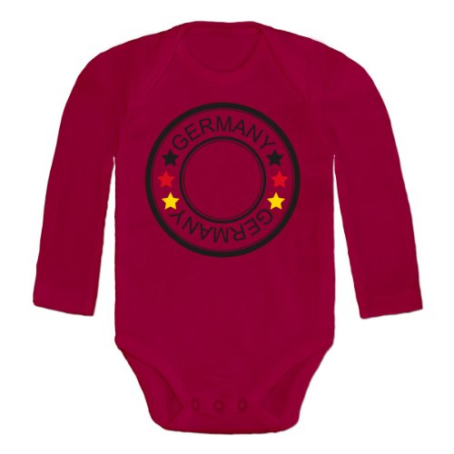EM Logo Deutschland Trikot Fan Baby Body langarm by Shirtcity