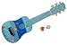 Gitarre HOLZ mit Plektrum - blau mit Fischen 6 Saiten stimmbar incl. Holzkiste