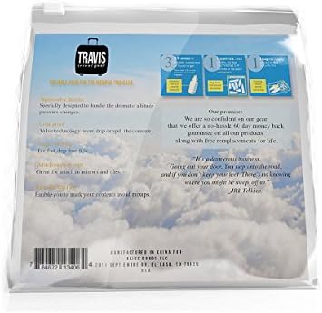 Travel Bottles TSA Approved with Leak Proof Valve and Carry-on Bag by Travis Travel