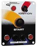 Longacre Start/Ignition Panel w/WP covers, 2 acc & pilot lights - 44881