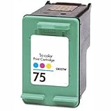 Genuine HP OEM 75 Tricolor Inkjet Cartridge in Foil Packaging