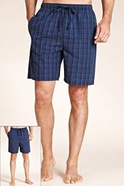 2 Pack Pure Cotton Woven Assorted Pyjama Shorts