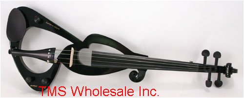 Black Electric 4/4 Violin/Fiddle+Gig Bag+Headphones KiT