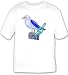 T-shirt with ocean, blue, gull, sea, herring, bird, animal