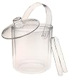 US Acrylic Round Double Layer Insulated Ice Bucket with Tongs