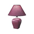 Ceramic Table Lamp - Burgundy (15")