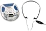 Panasonic SLSW869V Shockwave Portable CD Player with Radio (Silver & Blue)