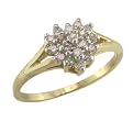 10K .25 ct. t.w. Diamond Cluster Heart Ring