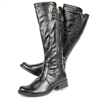 JANE KLAIN Damen Winter Langschaft Stiefel, Zierreißverschluss aussen, schwarz