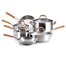 Rachael Ray 10-Piece Stainless Steel Cookware Set