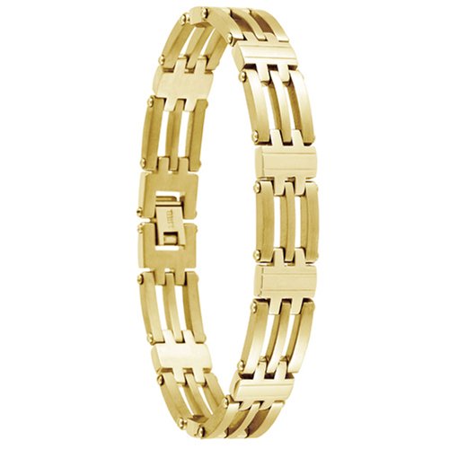 Stainless Steel Gold Tone Men's Invicta Elements Link Bracelet