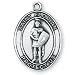 Sterling Silver St Florian Firefighter Medal and 24-inch Chain