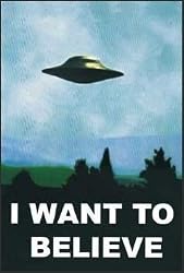 The X-files (I Want to Believe) Art Framed Poster Print - 24" X 36"
