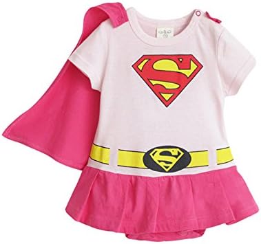 Zend Baby Boys Girls Cotton Superheroes Onesie Costume Jumpsuits,Pink Superman/12M
