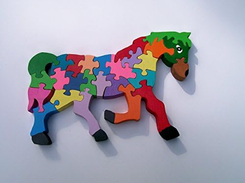 Childs Wooden Puzzle Horse alphabet Puzzle