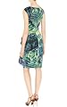 Colorful Feather Print Dress