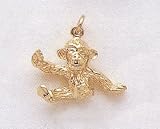 14kt Yellow Gold Monkey Charm. 3-Dimensional