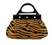 Maggi B Zebra Tiger Tapestry Style Clutch Handbag Purse