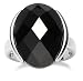 Sterling Silver Faceted Black Onyx Ring