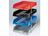 EXP black plastic desktop filing and letter tray, EACH