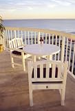 Outdoor Living : White Cedar Outdoor Bistro Dining Table