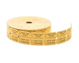 Double Roll Claim Tickets - Yellow