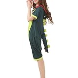 2014 Summer Unisex Kigurumi Cotton Pajamas Anime Cosplay Costume Adult Sleepwear, Medium, Dinosaur
