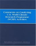 Comments on Catalyzing U.S. World Climate Research Programme (WCRP) Activities