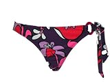 Rampage Mod Purple Print French-Bikini Bottoms W/Rings L
