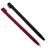 GTMax Black Stylus Pens + Wine Red Stylus Pens for Nintendo DSI DSIXL