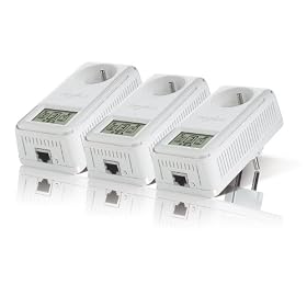 Devolo - dLan 200 AV Smart + - Pack de 3 Adaptateur CPL HomePlug avec prise int�gr�e - 200 Mbps