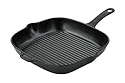 Chasseur Cast Iron 26cm Square Grill Pan Matt Black