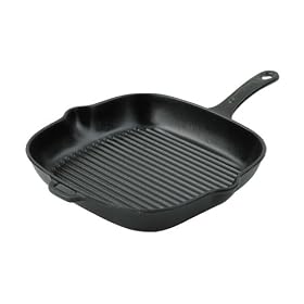 Chasseur Cast Iron 26cm Square Grill Pan Matt Black