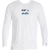 Billabong Men's Chronicle Regular Fit Long Sleeve Rashguard, White, Large
