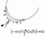 Fossil Key Charm Necklace and Bracelet