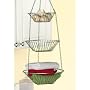 RSVP New Nickle 3 Tier Hanging Wire Fruit Basket