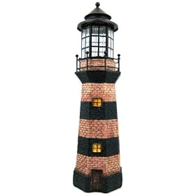 3 Foot Tall Lighthouse Solar Light 36 Inch House Green