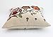 Uniifurn Decorative Square Throw Pillow Cover Pillowcase Cushion Cover 20x20 Inches, Jacquard Cute Owl on Both Sides (Three Owls)
