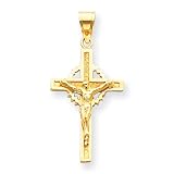 Solid 14k Gold Celtic Crucifix Charm