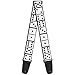 Buckle-Down GS-W30488 Guitar Strap - Dominoes Black/White/Black - 2