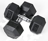 JFit Rubber Coated Hex Dumbbells - 40 lb. Pair