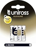 Uniross AAA High Power Alkaline Batteries 4-Pack