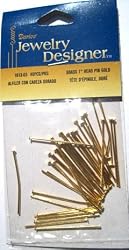Brass 1 inch Gold-Plated Head Pin