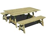 5' Treated Pine Traditional Picnic Table with 2 Benches