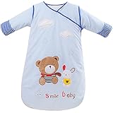 Cartoon Bear Cotton Baby Toddler Sleeping Bag Sack Clothes with Zipper 6-24 M