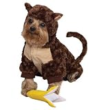 Zack & Zoey Plush Curious Monkey Halloween Dog Costume with Poseable Tail & FREE Banana Squeak Toy X-Small Picture